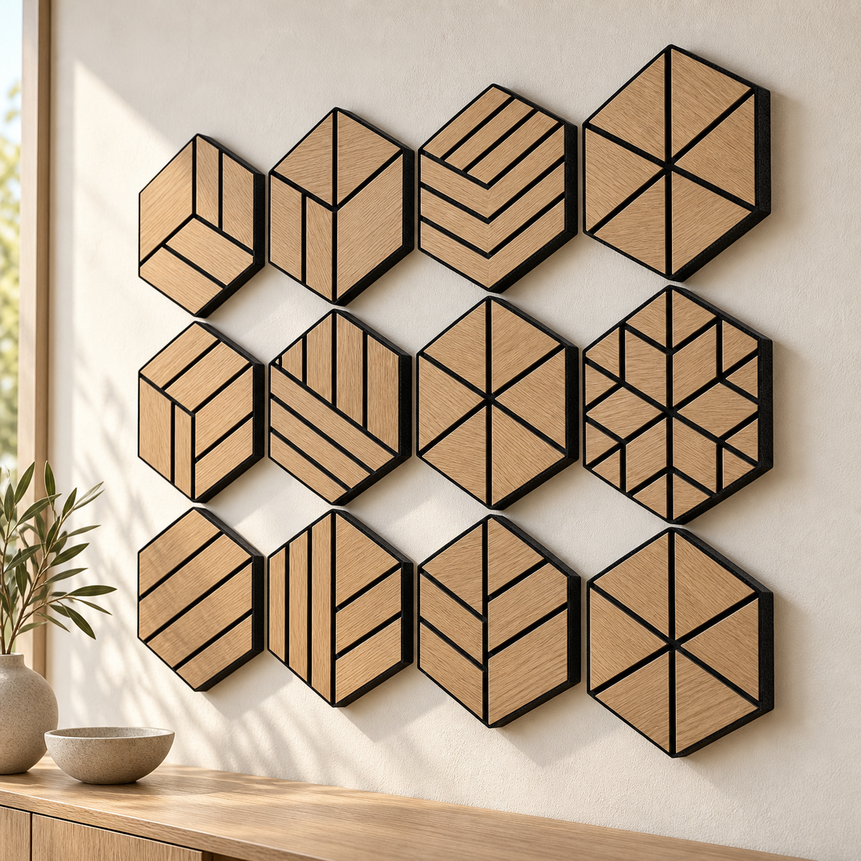 Feltova modular felt wall panel installation and clean edge detail
