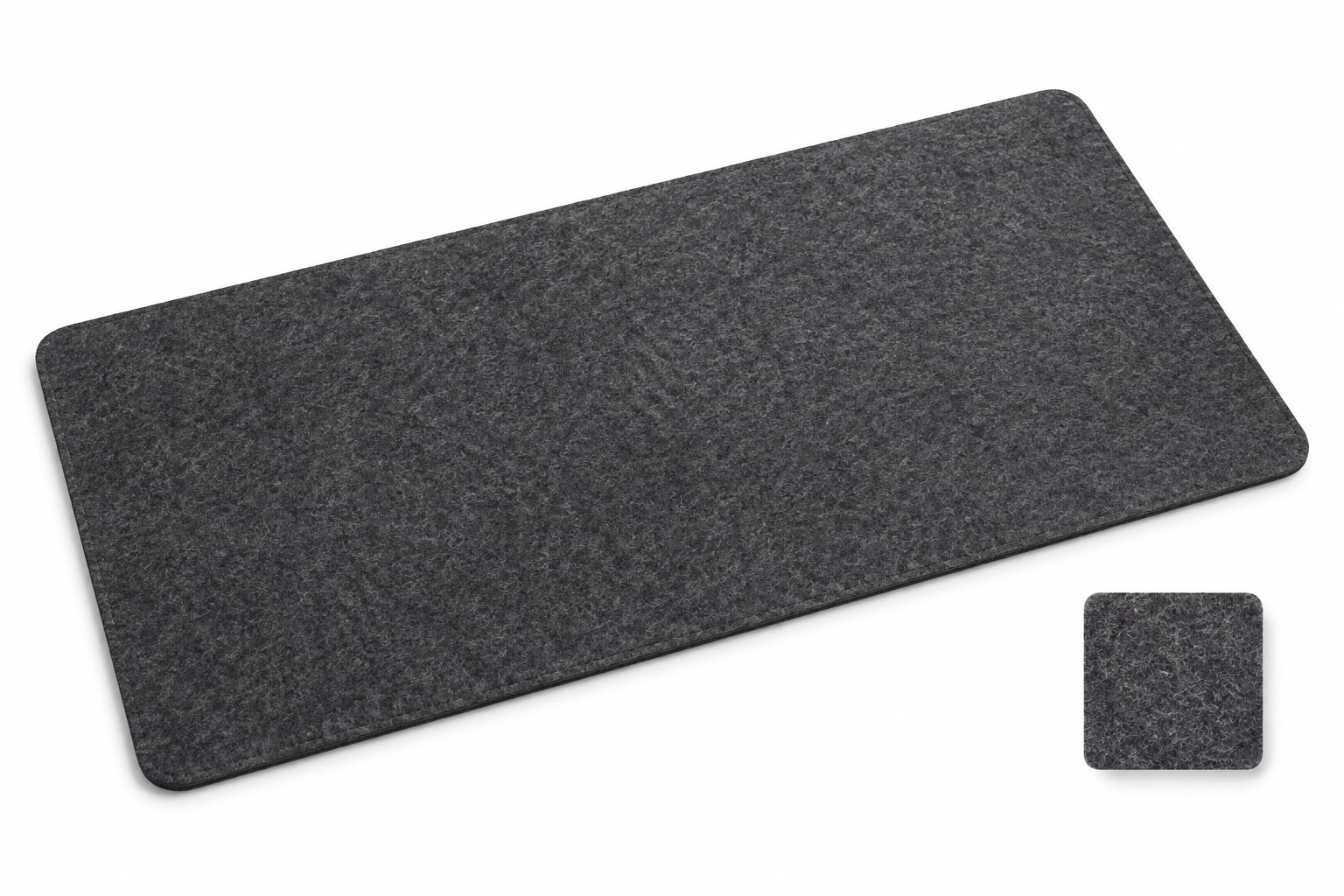 Illustrative white-background concept of custom felt desk mats for oem & wholesale